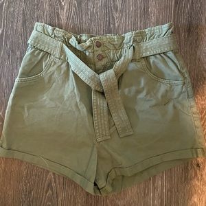 Abercrombie and Fitch paper bag waist shorts